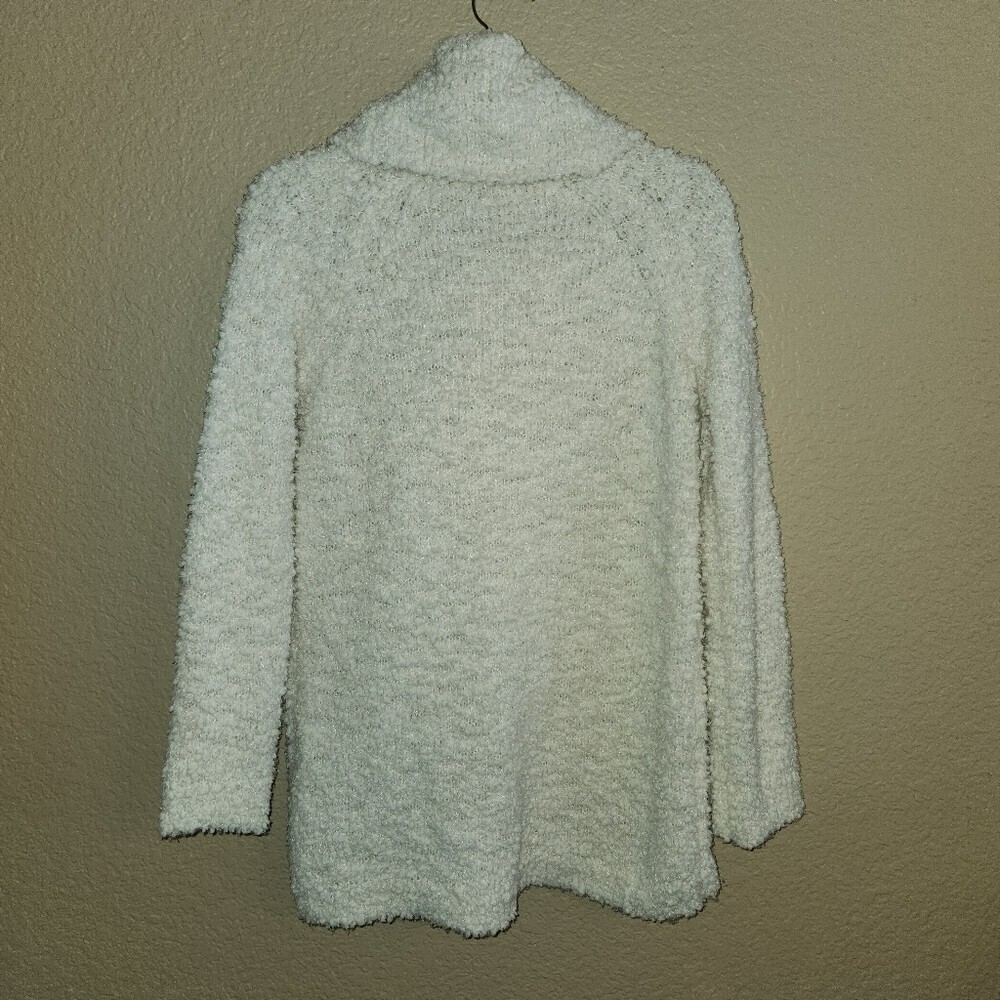 Pink Rose Cowl Neck Boucle Knit Cozy Sweatercream Color Womens Size L - Picture 2 of 6